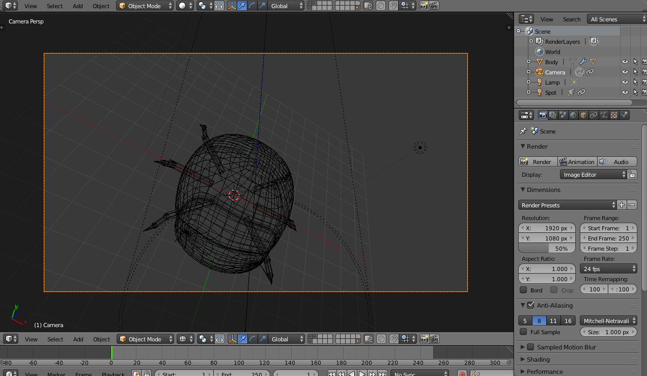 Blenderのモデリングの画像です