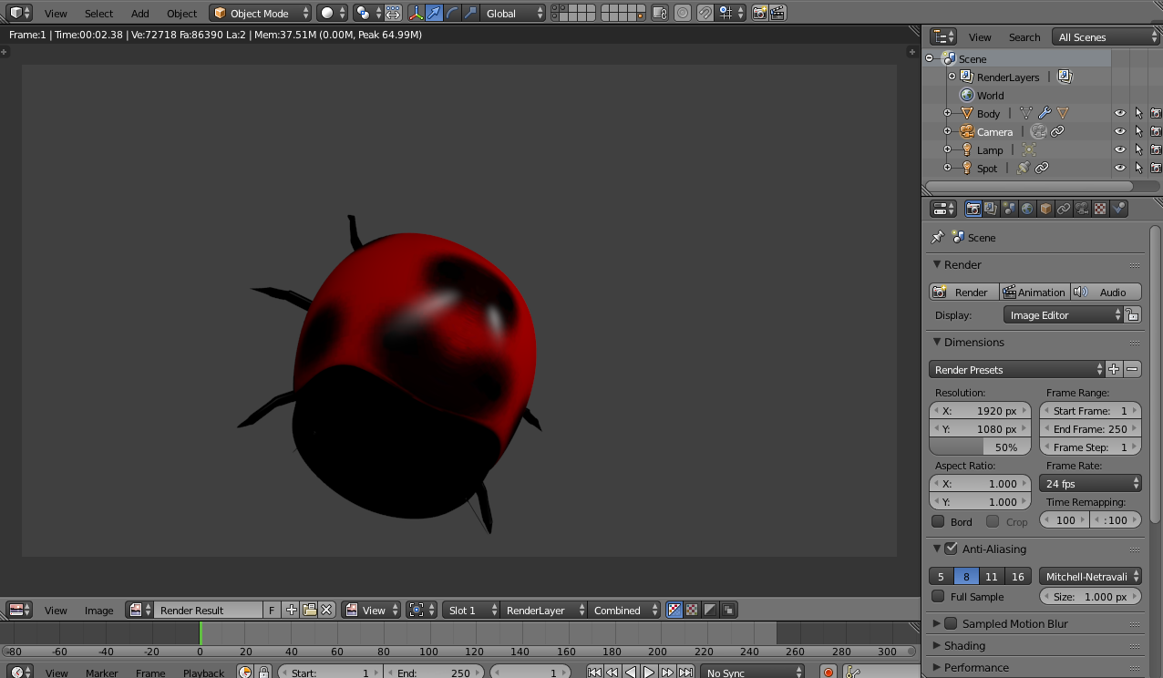 Blenderのモデリングの画像その2です